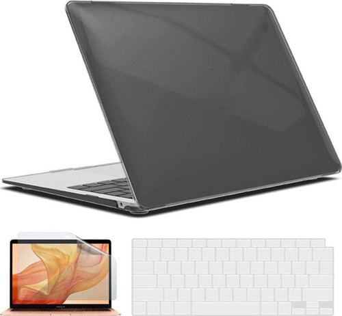 Macbook Air 13 Inç M1 Çip A2337 Tam Uyumlu Alt Üst Kılıf + Klavye Kılıfı + Ekran Koruyucu Film
