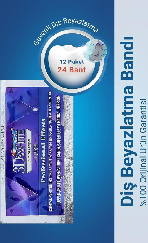 Whitestrips Professional Effects Luxe Diş Beyazlatma Bantları 12 Paket (24 Bant)
