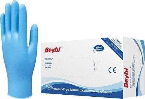 Mavi Pudrasız Nitril Eldiven Small/S Beden