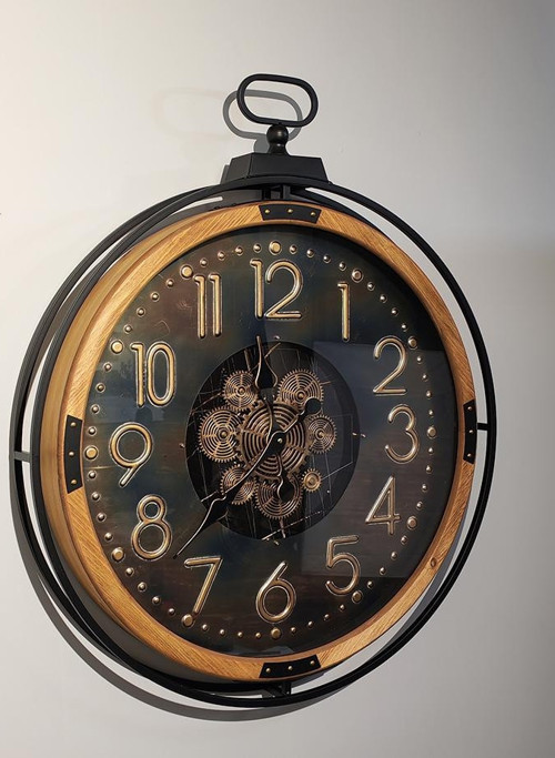 Özel Tasarım Metal Çarklı Duvar Saati