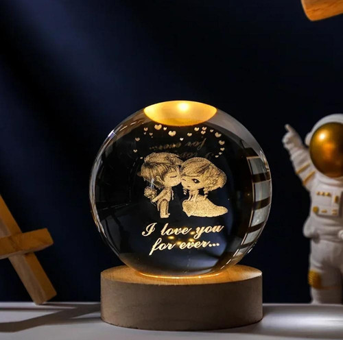 Ahşap Altlıklı Usb'li Işıklı Cam Küre