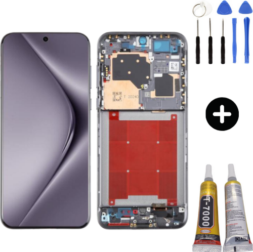 Huawei Pura 70 Pro Uyumlu Çıtalı OLED Lcd Ekran Dokunmatik + Montaj Seti