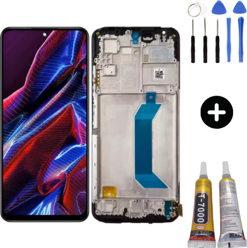 Xiaomi Pocophone Poco X5 Uyumlu Çıtalı HK Lcd Ekran Dokunmatik + Montaj Seti