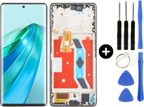 Huawei Honor X9A Uyumlu Çıtalı Lcd Ekran Dokunmatik Beyaz + Tamir Seti