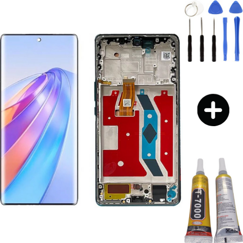 Huawei Honor X9A Uyumlu Çıtalı OLED Lcd Ekran Dokunmatik Siyah + Montaj Seti