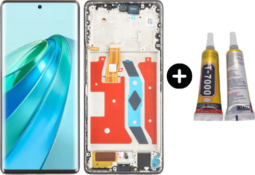 Huawei Honor X9A Uyumlu Çıtalı A Kalite Lcd Ekran Dokunmatik Beyaz + B7000