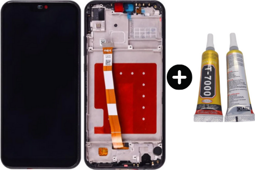 Huawei P20 Lite Uyumlu Çıtalı HK Lcd Ekran Dokunmatik + B7000
