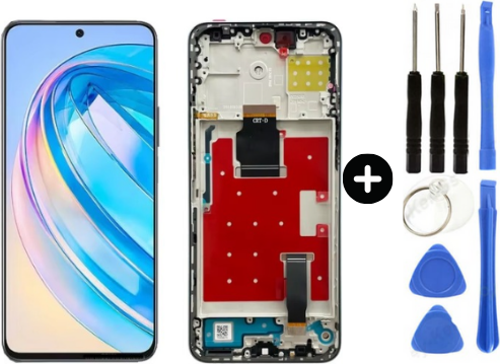 Huawei Honor X8A CRT-LX1 Uyumlu Çıtalı Lcd Ekran Dokunmatik + Tamir Seti