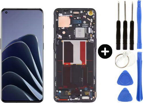 Oneplus 10 Pro NE2210 Uyumlu Çıtalı Servis Lcd Ekran Dokunmatik + Tamir Seti