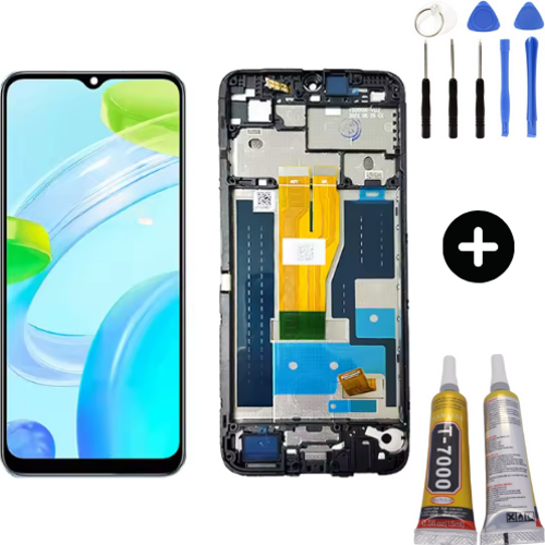 Realme C30S RMX3690 Uyumlu Çıtalı OLED Lcd Ekran Dokunmatik + Montaj Seti