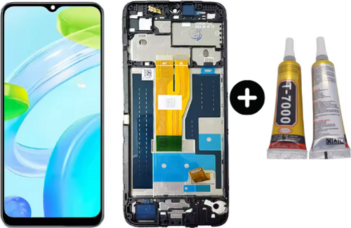 Realme C30S RMX3690 Uyumlu Çıtalı Lcd Ekran Dokunmatik + B7000