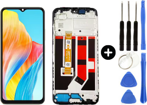 Oppo A38 CPH2579 Uyumlu Çıtalı Servis Lcd Ekran Dokunmatik + Tamir Seti