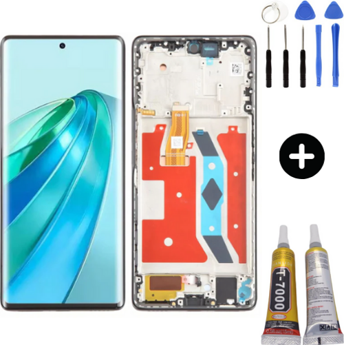 Huawei Honor X9A Uyumlu Çıtalı OLED Lcd Ekran Dokunmatik Beyaz + Montaj Seti