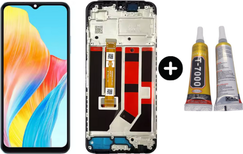 Oppo A18 CPH2591 Uyumlu Çıtalı OLED Lcd Ekran Dokunmatik + Montaj Seti