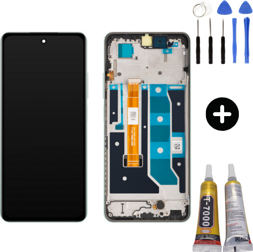 Realme C67 Uyumlu Çıtalı Servis Lcd Ekran Dokunmatik + Montaj Seti