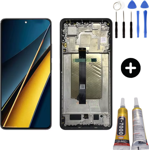 Xiaomi Pocophone Poco X6 Pro Uyumlu Çıtalı Servis Lcd Ekran Dokunmatik 2311DRK48G + Montaj Seti