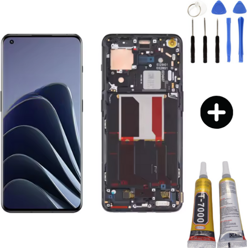 Oneplus 10 Pro NE2210 Uyumlu Çıtalı Servis Lcd Ekran Dokunmatik + Montaj Seti