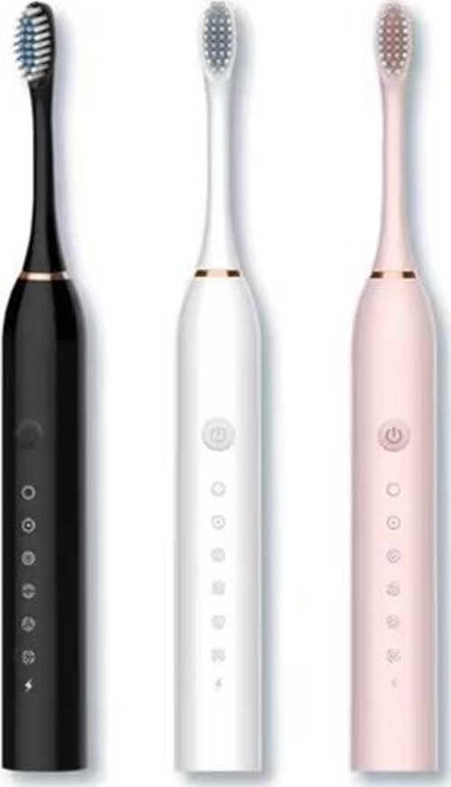 X-3 6 Mod Şarjlı Diş Fırçası Pembe (3+1 Başlık)