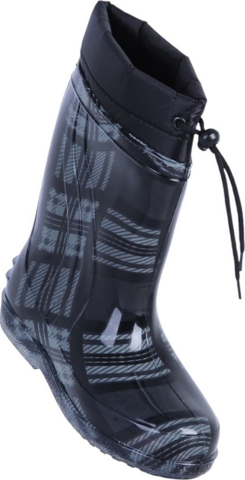 Skuaıter Siyah Ekose Termal Kürklü Erkek Çocuk Çizme Bot