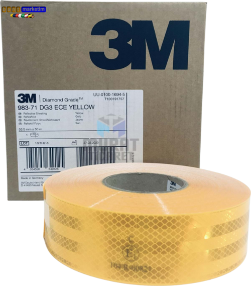 983 Sarı Petekli Reflektif Şerit Bant 55 mm x 50 mt