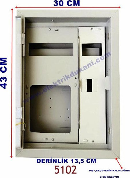 1 Trifaze Sayaçlı 6 Otomatlı Sıva Altı Pano