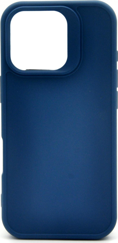 iPhone 16 Pro Uyumlu Düz Renk Esnek Yumuşak Silikon Kılıf Rubber İndigo Mavi