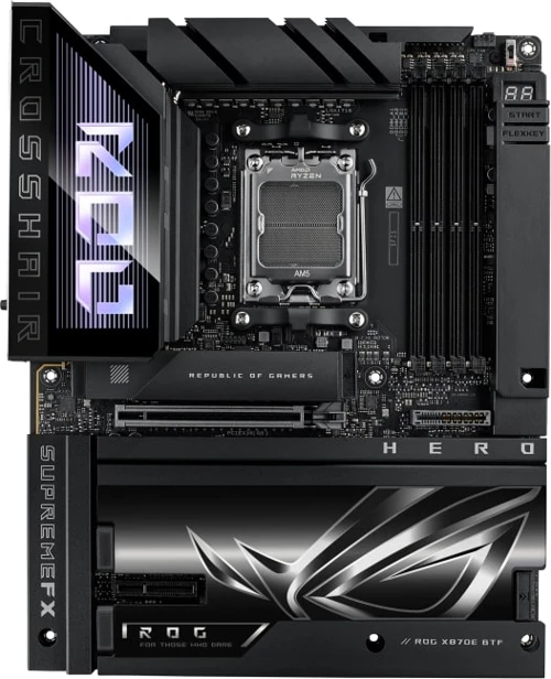 ROG CROSSHAIR X870E HERO BTF AMD AM5 DDR5 8600+(OC)MHz ATX Gaming (Oyuncu) Anakart