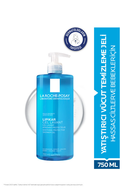 La Roche Posay Lipikar Gel Lavant Hassas Ciltler ve Bebekler İçin Kullanıma Uygun Yatıştırıcı Jel Temizleyici 750ml
