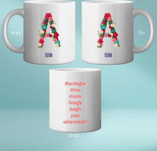 A Harfli Kupa Bardak - Model A1-05