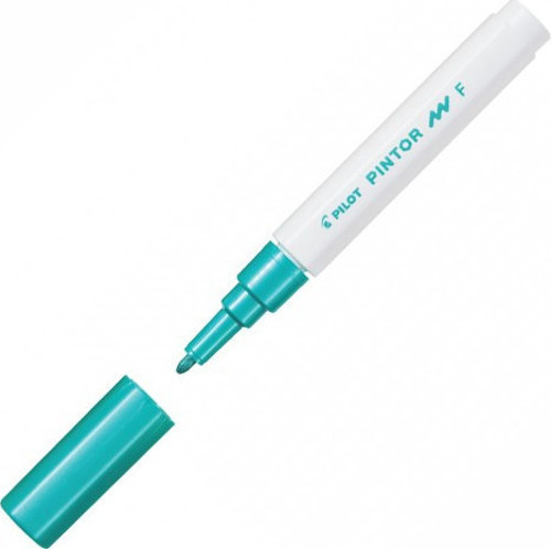 Pintor Keçeli Markör Dekor Boya Kalemi (F) Metalik Yeşil Sw-Pt-F-Mg (6 Lı Paket)