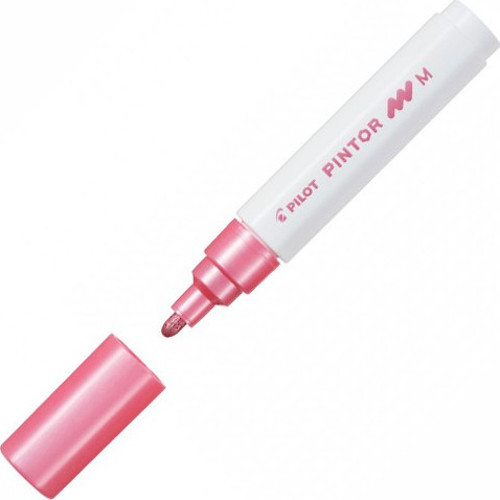Pintor Keçeli Markör Dekor Boya Kalemi (M) Metalik Pembe Sw-Pt-M-Mp (6 Lı Paket)