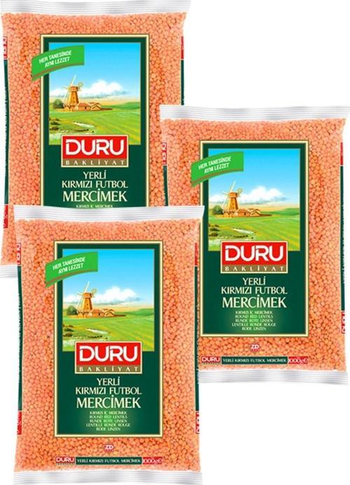 Kırmızı Futbol Mercimek 1000 gr 3 lü