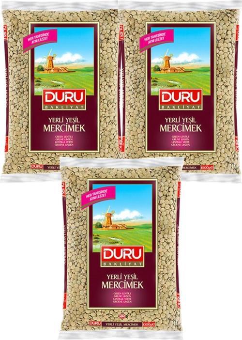 Yerli Yeşil Mercimek 3x1000 Gr