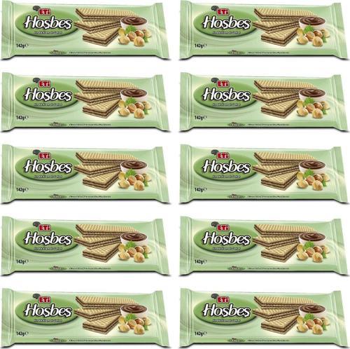 Hoşbeş Fındık Kremalı Gofret 142 g x 10 Adet