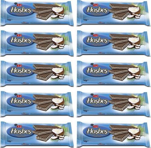Hoşbeş Hindistan Cevizi KremalI Gofret 142 g x 10 Adet