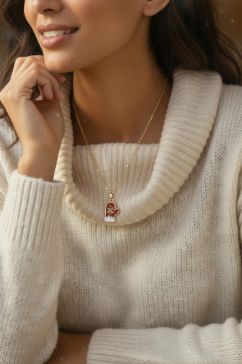 Yılbaşı Temalı İnce Zincir Kolye