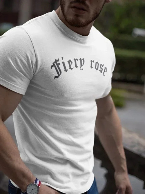 Erkek Bisiklet Yaka Baskılı Oversize TShirt
