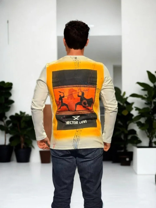 Unisex Bisiklet Yaka Uzun Kollu TShirt