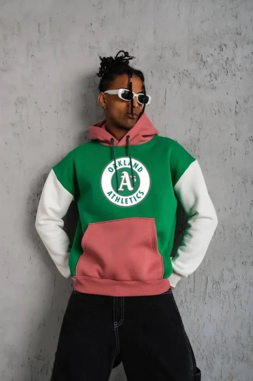 Erkek Çok Parçalı Kanguru Cepli Kapüşonlu Sweatshirt