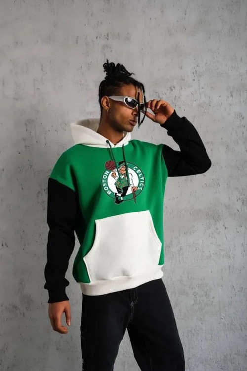 Erkek Kanguru Cepli Çok Parçalı Kapüşonlu Sweatshirt