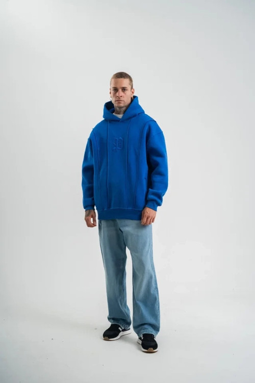 Unisex Uzun Kol Kapşonlu Yıkamalı Nakışlı SweatShirt