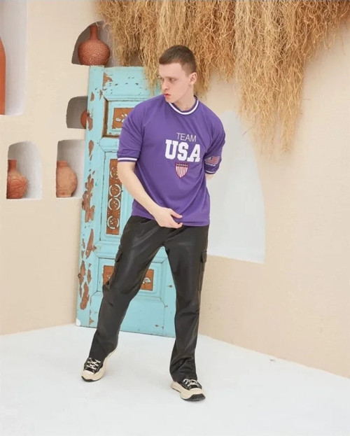 Erkek Nakış İşlemeli Ribanalı Oversize Tshirt