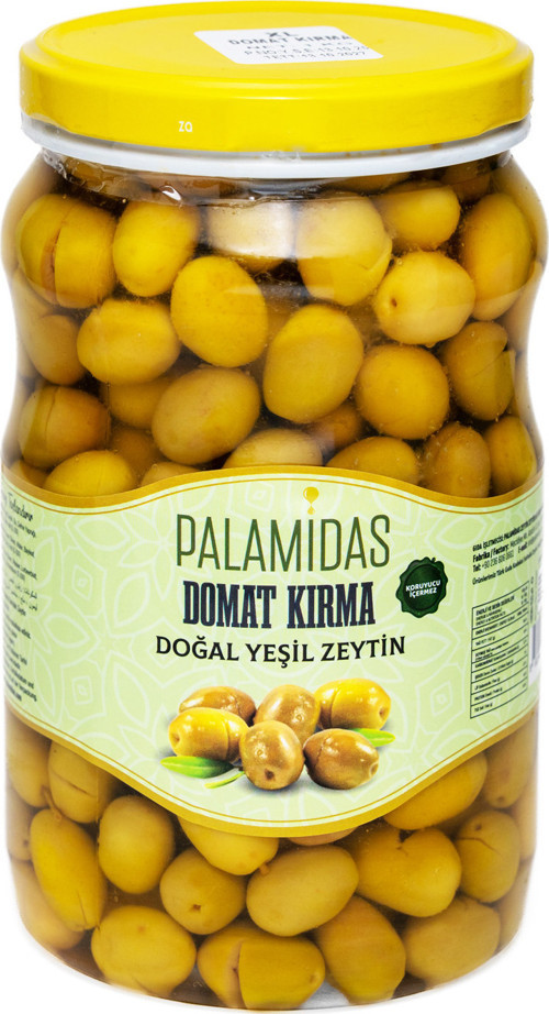 Domat Kırma Yeşil Zeytin 1000 gr Pet Kavanoz