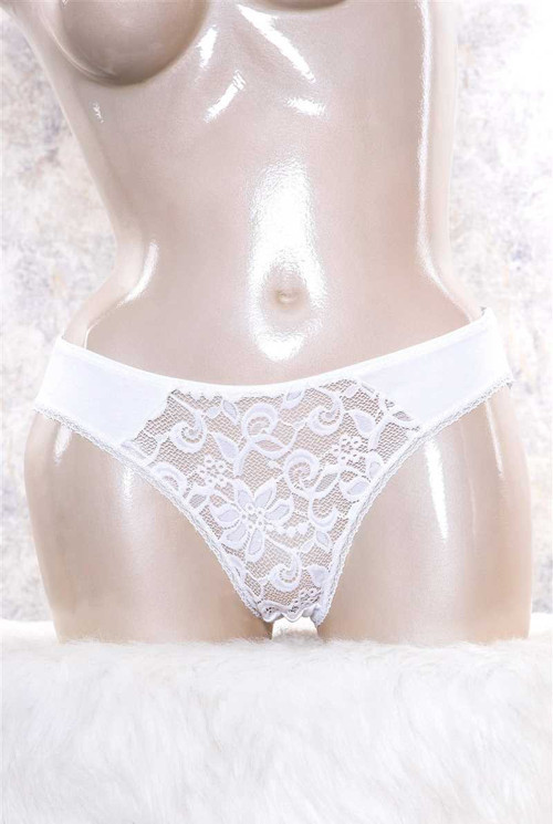 Kadın Pamuklu Dantelli Slip