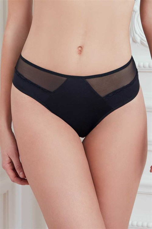 Kadın Mikro Kumaş Tüllü Slip