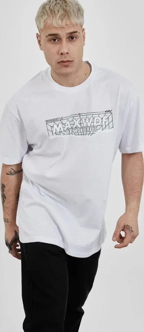 Unisex Bisiklet Yaka Baskılı Oversize TShirt