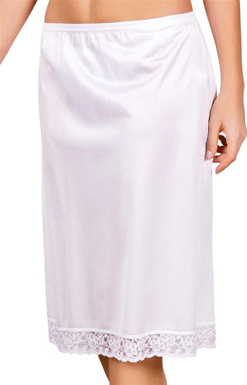 Kadın Polyamid Kumaşlı Dantelli Diz Altı Uzun Etek Altı Jüpon