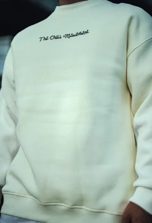 Üç İplik Penye Bisiklet Yaka Oversize Baskılı SweatShirt