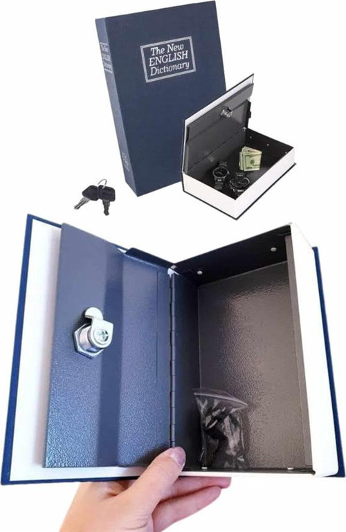Gizli Kasa Kilitli Sözlük Görünümlü 18cm Gizli Kasa Büyük Boy Anahtarlı
