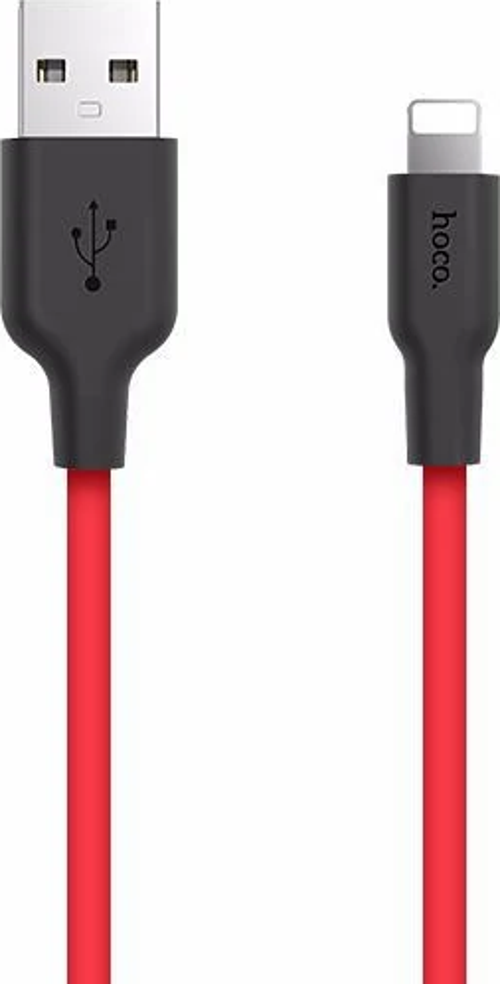 HOCO X21 USB to iPhone Lightning 2A Silikon Hızlı Şarj ve Data Kablosu-(5775)